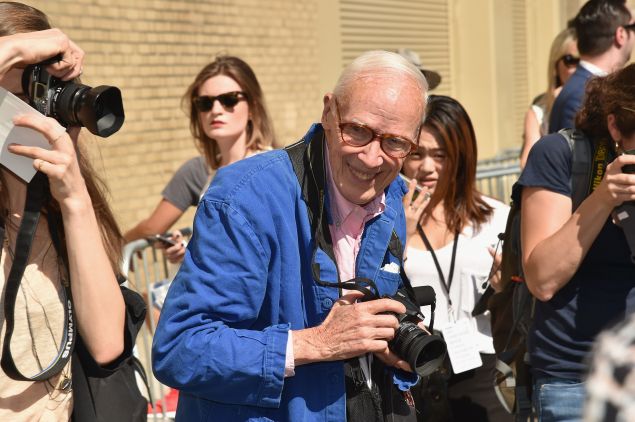 NEW YORK, NY - SEPTEMBER 17: Bill Cunningham attends Ralph Lauren Spring 2016 during New York Fashion Week: The Shows at Skylight Clarkson Sq on September 17, 2015 in New York City.