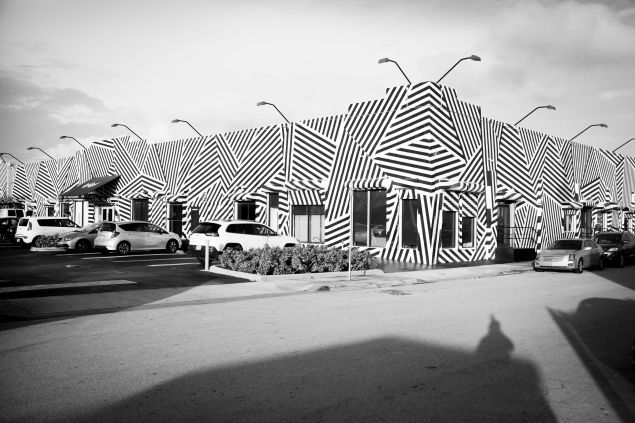 A building near Wynwood Walls during Art Week Miami 2015 on December 2, 2015 in Miami, Florida.