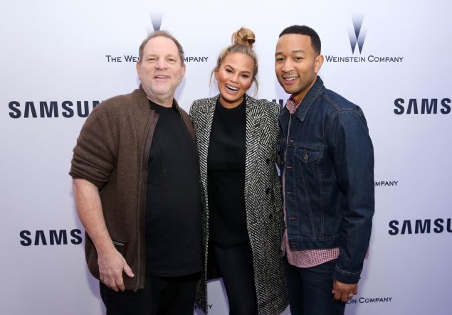 Harvey Weinstein just hanging out with Chrissy Teigen and John Legend at Sundance this year.