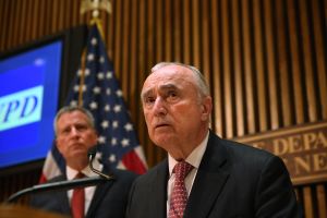 Police Commissioner Bill Bratton speaks about a heightened terror alert in New York after attacks in the Belgian capital of Brussels on March 22, 2016 in New York City. 