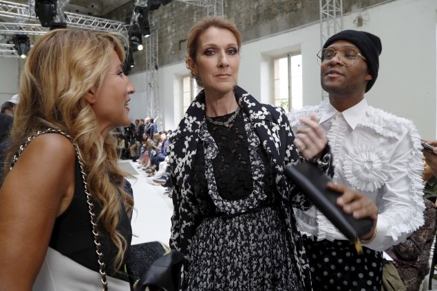 Celine Dion at Couture Week with her stylist Law Roach