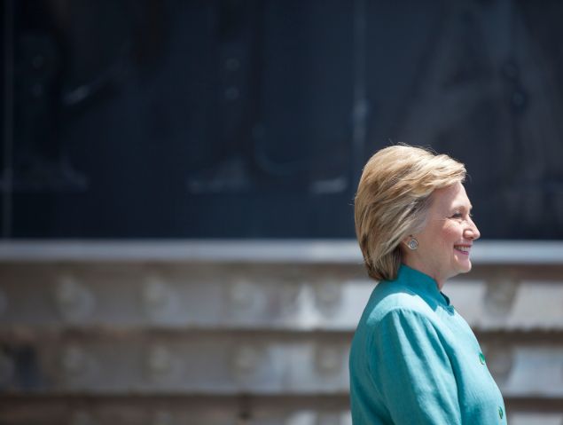 ATLANTIC CITY, NJ - JULY 6: Presumptive Democratic presidential nominee Hillary Clinton speaks at a rally on the boardwalk on July 6, 2016 in Atlantic City, New Jersey. Clinton addressed presumptive Republican presidential nominee Donald Trump's business record.