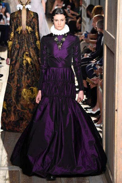 A look from Chiuri's final collection at Valentino, for Fall 2017 couture