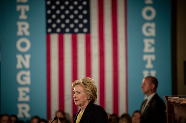 Democratic Presidential candidate Hillary Clinton.