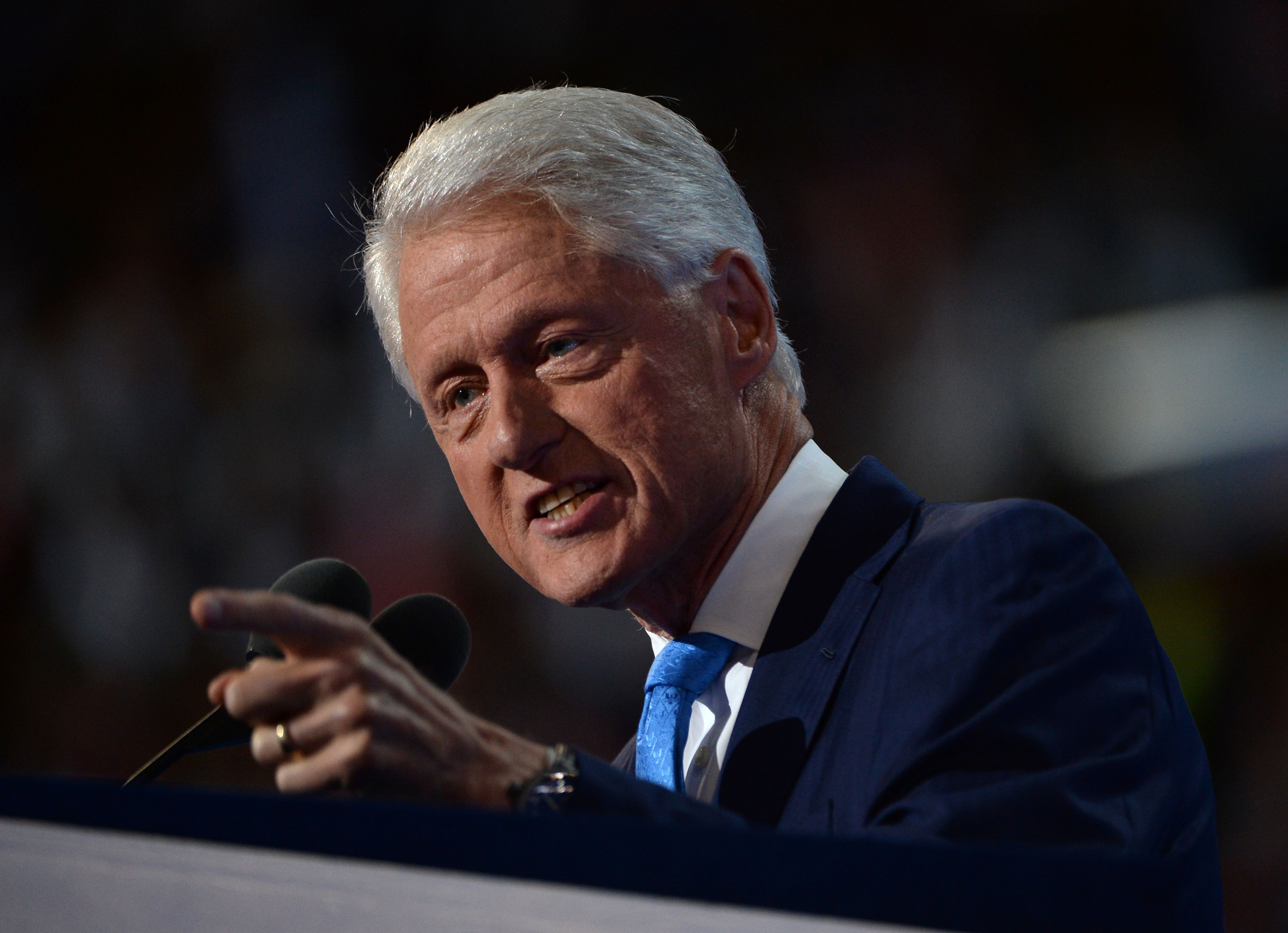 Former President Bill Clinton speaks at the Democratic National Convention