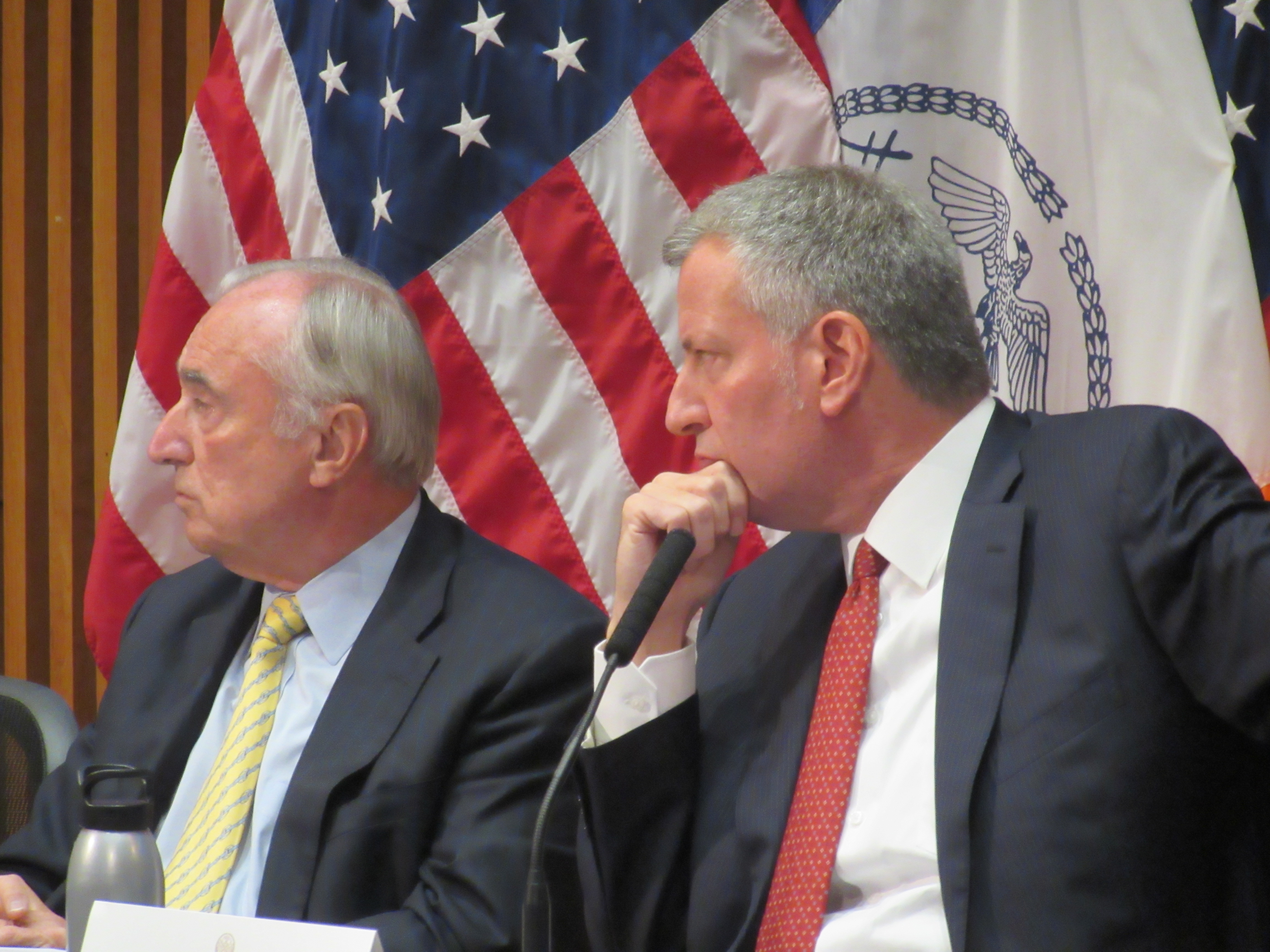 Police Commissioner Bill Bratton and Mayor Bill de Blasio gave an update on citywide crime.
