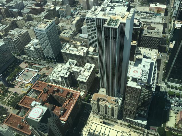 The view from the top of the Skyslide.