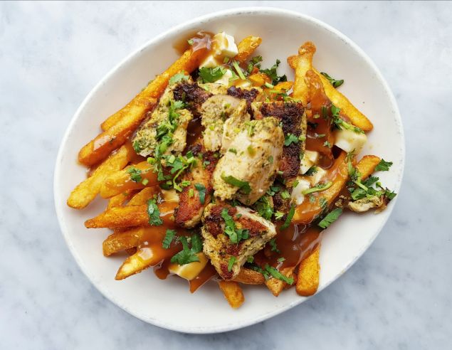 Chicken tikka poutine at Badmaash.