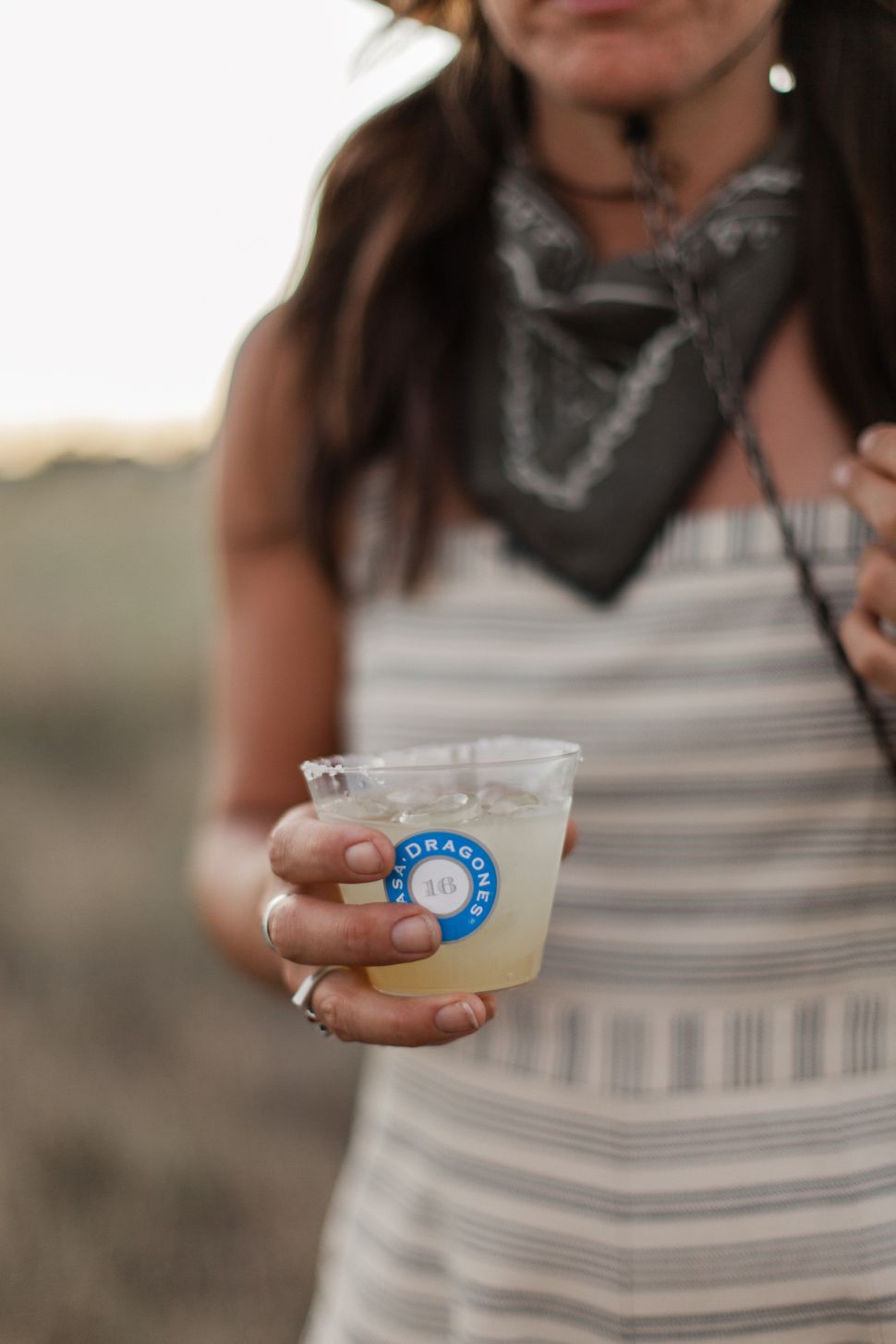 Guests enjoyed margaritas on the lawn of The Chinati Foundation