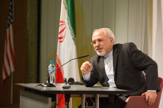 Iranian Foreign Minister Zarif in Geneva, Switzerland, November 24, 2013.