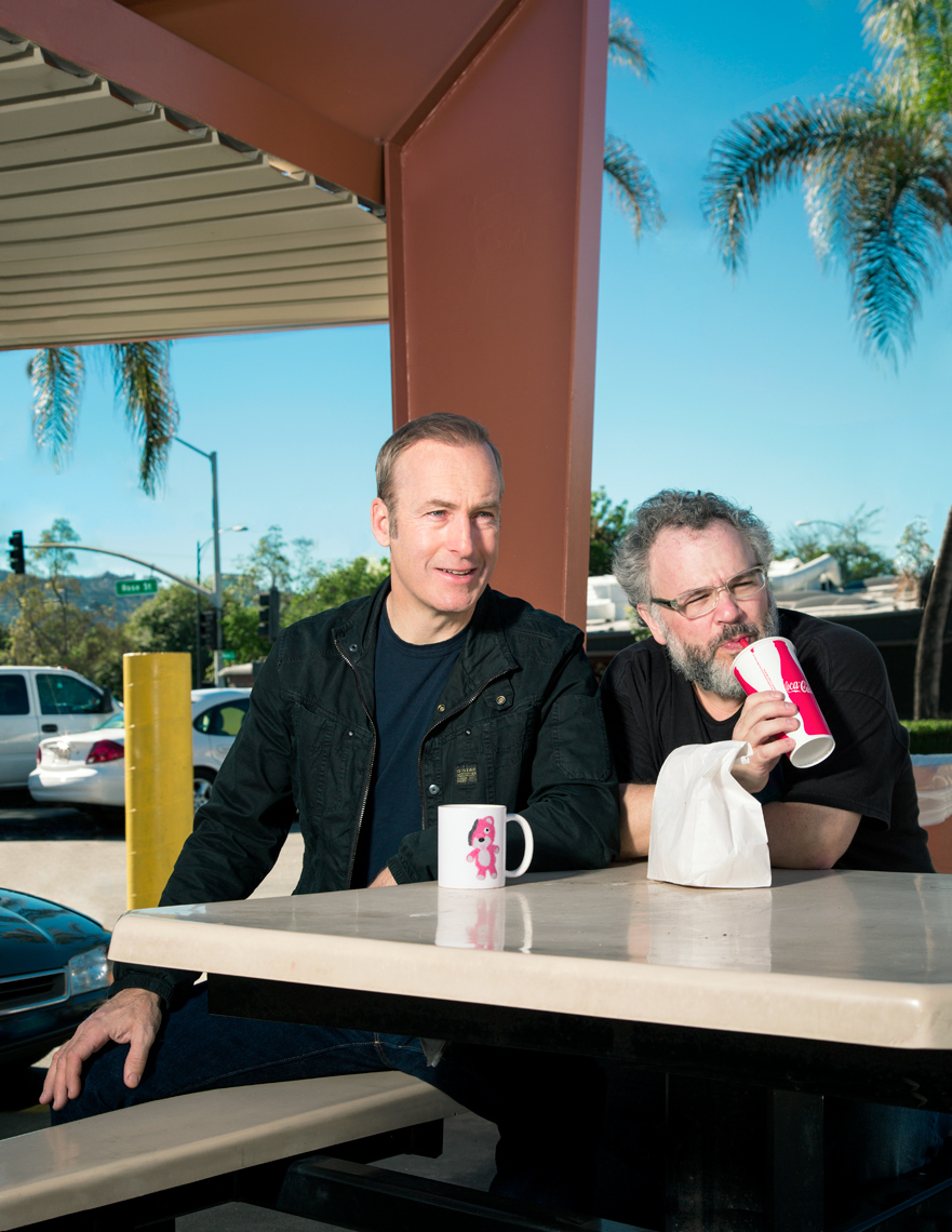 Lewis with actor Bob Odenkirk.