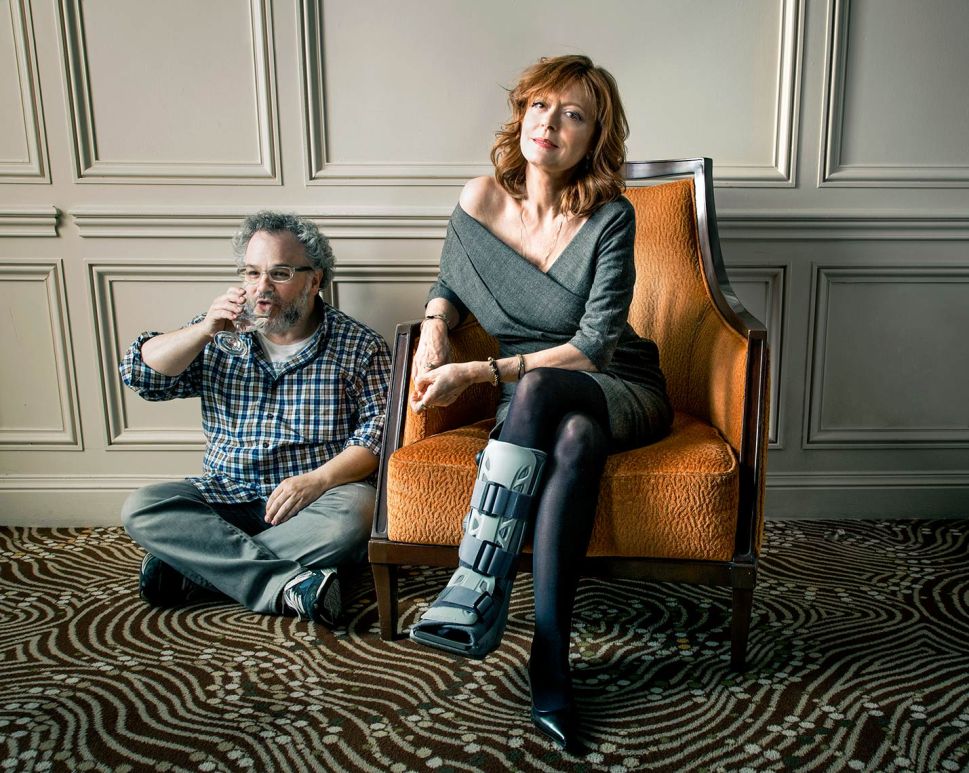 Lewis with actor Susan Sarandon, shot for Observer.