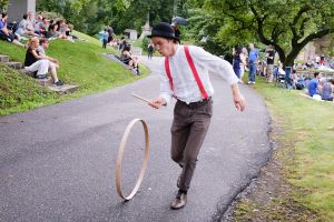 Justin Webber at Green-Wood Cemetery.