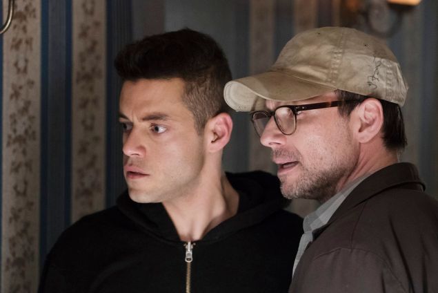 Elliot Alderson and Christian Slater as Mr. Robot. 