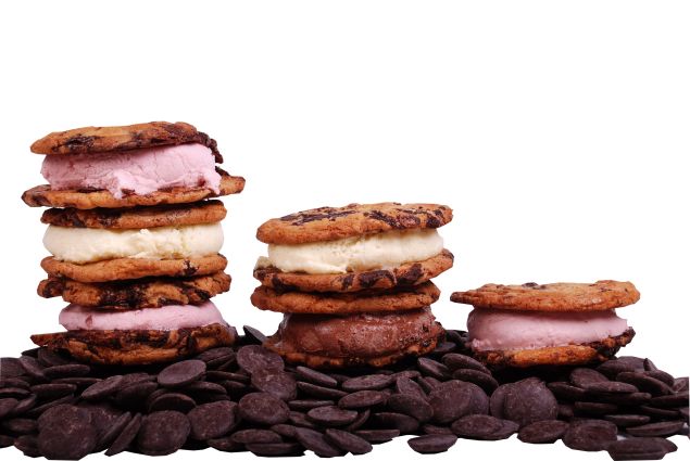 Stacked sandwiches for National Ice Cream Sandwich Day.