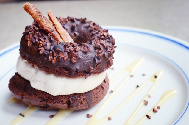 Sweet Chick donut ice cream sandwich.