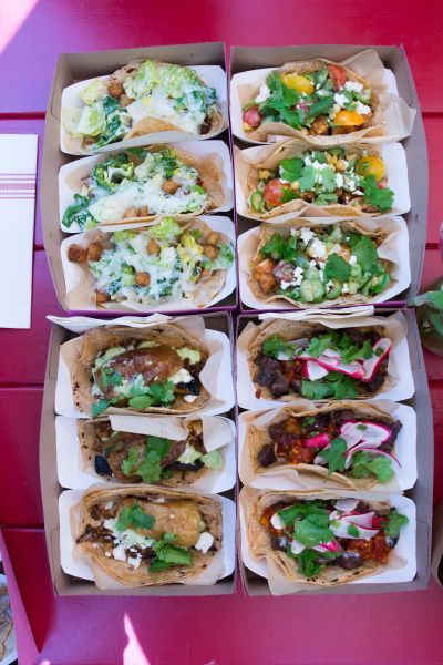 This looks like a balanced meal at Chicas Tacos.