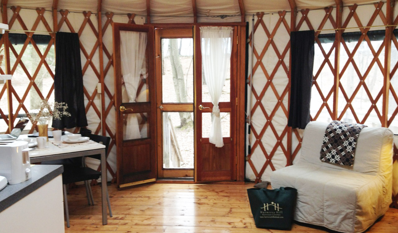 A yurt is like camping, only t