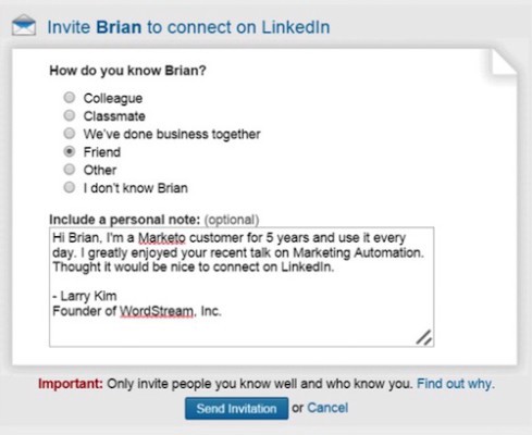 Think of your LinkedIn connection request as a virtual handshake.