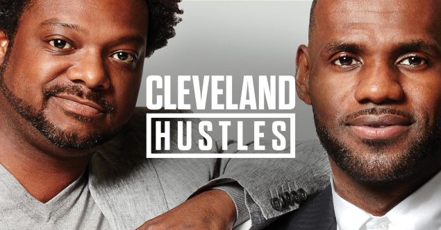Cleveland Hustles host B.Bonin Bough and LeBron James. 
