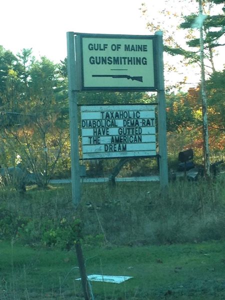 The sign at Gulf of Maine Gunsmithing.