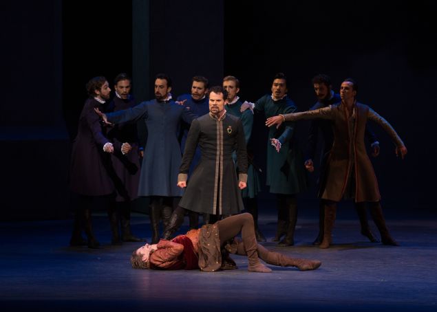 Piotr Stanczyk, Harrison James and Artists of The National Ballet of Canada in Christopher Wheeldon’s The Winter’s Tale.