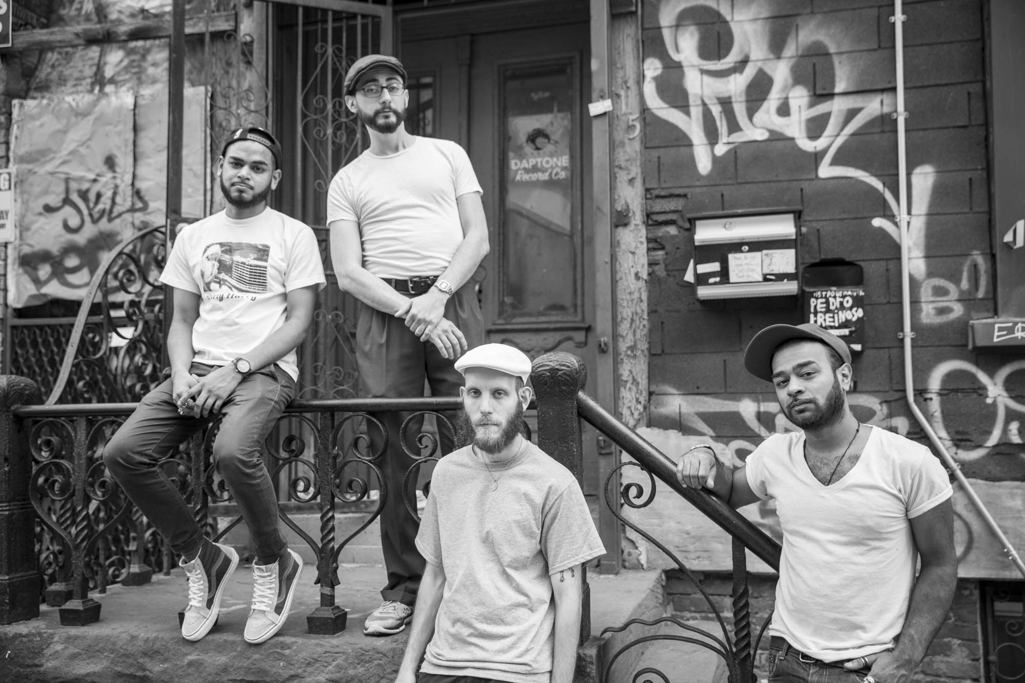 The Frightnrs (L-R): Chuck Patel,Richard Terrana, Dan Klein, Preet Patel