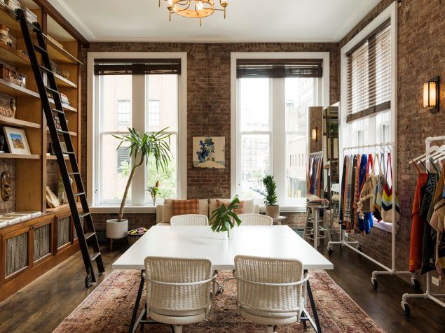 Tall ceilings and the natural light were a draw for this space