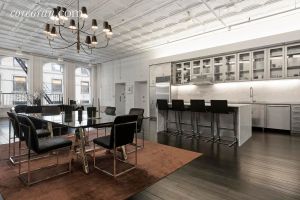 The apartment is very modern and minimalist.