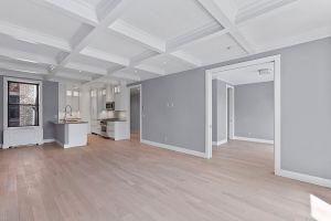Coffered ceilings.