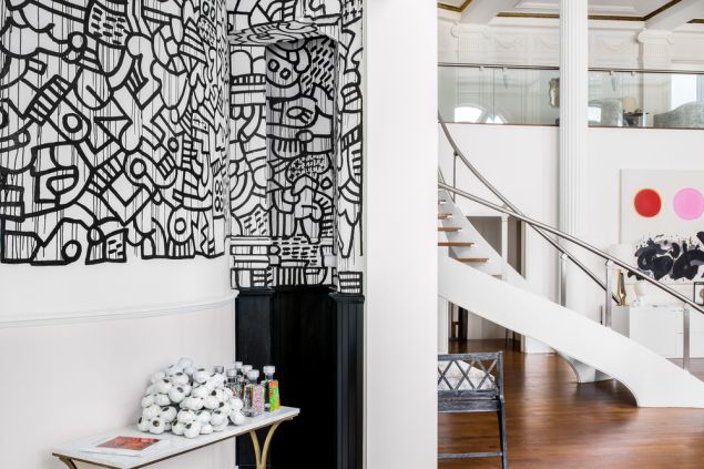 Keith Haring created the mural when he was student at the School of Visual Arts.