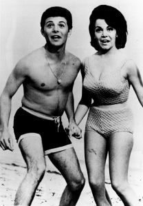 Frankie Avalon and Annette Funicello as they were during the Beach Party era