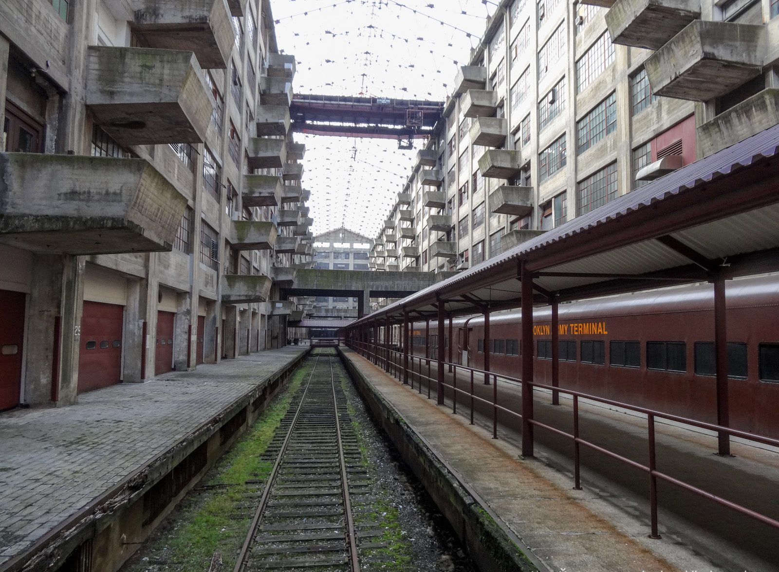 Inside the Brooklyn Army Terminal.