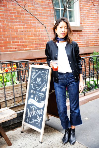 Claire Chan in front of The Elk