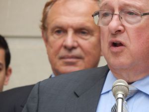 Lesniak, left.