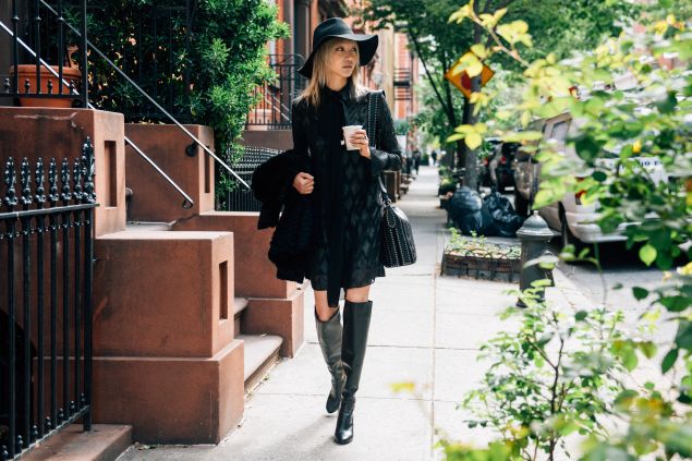 Soo Joo Park in perfect fall clothes