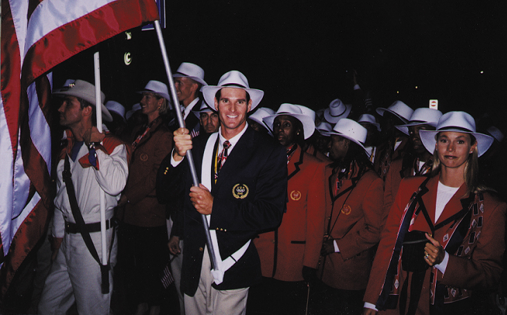 Cliff Meidl served at flag bearer for the Sydney Olympic Games in 2000