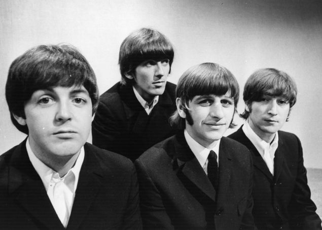 The Beatles at the BBC Television Studios in London before the start of their world tour, June 17, 1966.
