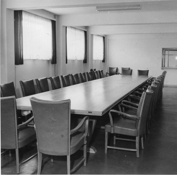 An empty boardroom 