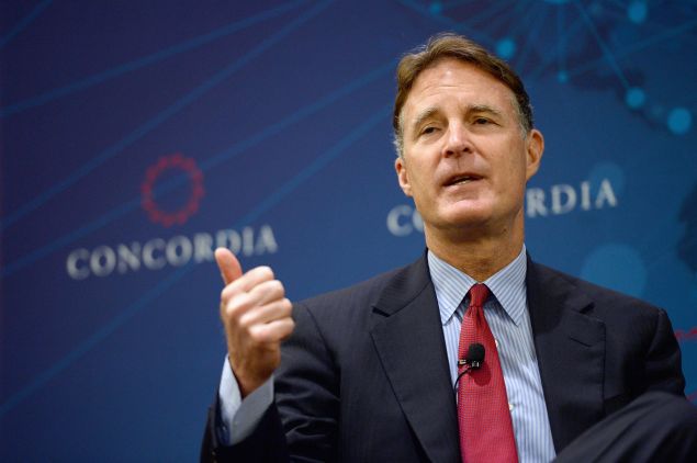 Former United States Senator, Evan Bayh, speaks onstage at the 2014 Concordia Summit - Day 1 at Grand Hyatt New York on September 29, 2014