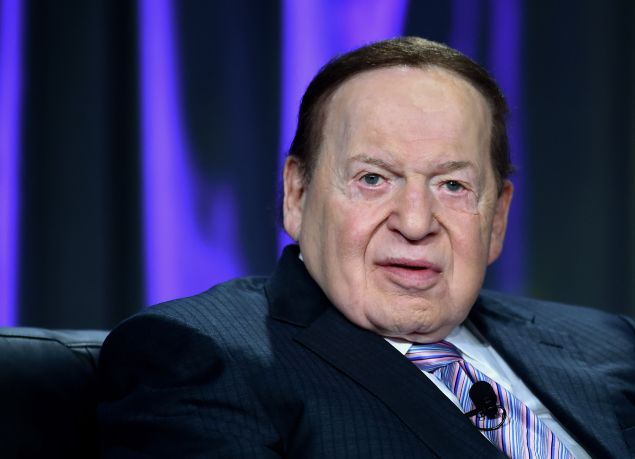 LAS VEGAS, NV - OCTOBER 01: Las Vegas Sands Corp. Chairman and CEO Sheldon Adelson speaks at the Global Gaming Expo (G2E) 2014 at the Venetian Las Vegas on October 1, 2014 in Las Vegas, Nevada. The American Gaming Association sponsors the annual gaming industry trade show and conference which runs through October 2 and is expected to feature 485 exhibitors showing off their latest products and services to about 27,000 attendees.