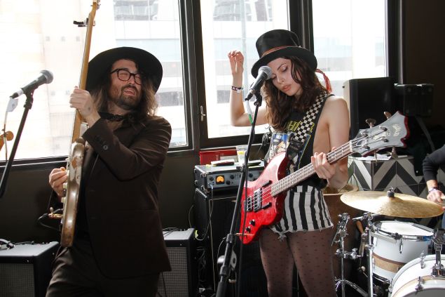 Sean Lennon and Charlotte Kemp Muhl perform with The Ghost of a Saber Tooth Tiger.