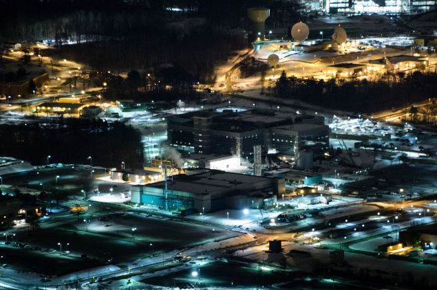 A helicopter view of the National Security Agency January 28, 2016 in Fort Meade, Maryland.