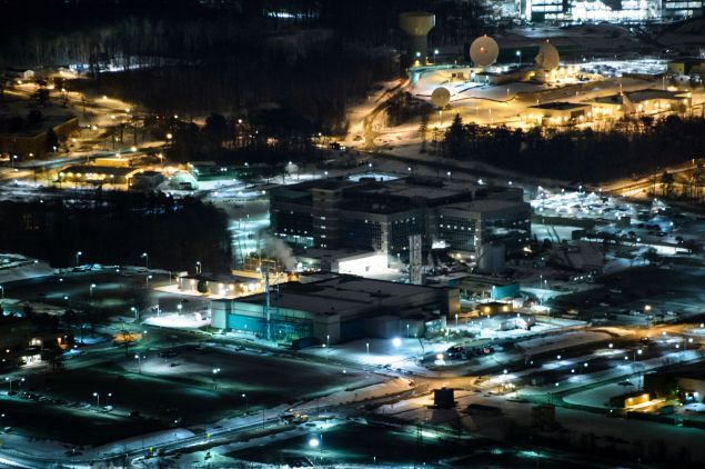 A helicopter view of the National Security Agency January 28, 2016 in Fort Meade, Maryland. 