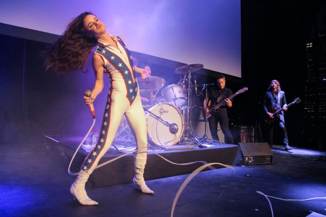 Juliette Lewis with her band The Licks performing during the 2016 Tribeca Film Festival Shorts. 