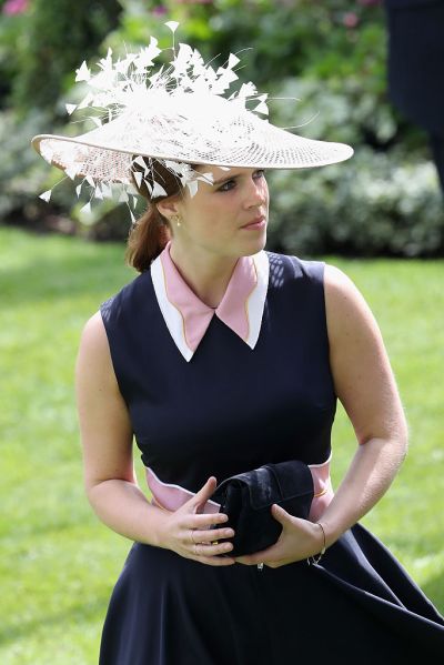 Princess Eugenie in one of her famous fascinators.