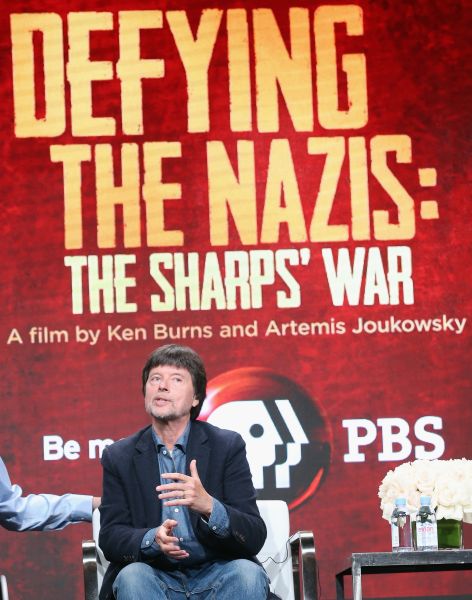 Co-director/executive producer Ken Burns speaks onstage during the 'Defying the Nazis: The Sharps' War' panel July 28, 2016 in Beverly Hills, California.