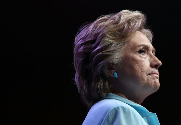 WASHINGTON, DC - AUGUST 05: Democratic presidential nomiee Hillary Clinton addresses the National Association of Black Journalists and the National Association of Hispanic Journalists August 5, 2016 in Washington, DC. Clinton took questions following her remarks.
