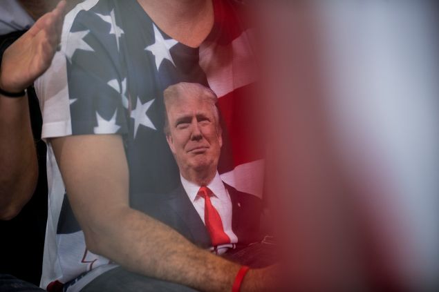 DES MOINES, IA - AUGUST 27: Supporters wait to hear Republican presidential nominee Donald Trump speak at the 2nd annual Joni Ernst Roast and Ride event on August 27, 2016 in Des Moines, Iowa. Trump joined a number of Iowa Republicans who also spoke. 