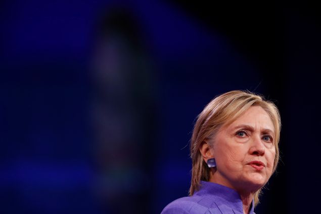 CINCINNATI, OH - AUGUST 31: Democratic presidential nominee Hillary Clinton speaks at the American Legion Convention August 31, 2016 in Cincinnati, Ohio. Clinton spoke about her vision for America's military and foreign policy.